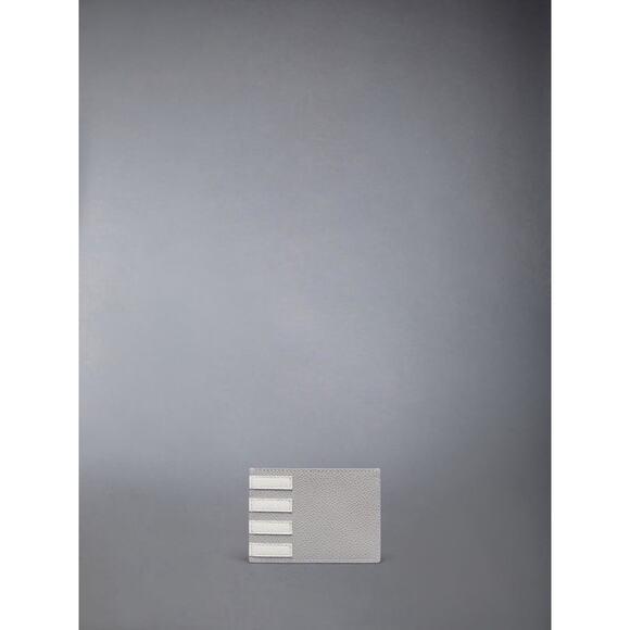 NWT Thom Browne 4-bar Leather Card Wallet. Made in Italy.